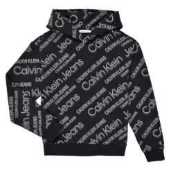 Calvin Klein Jeans - SLANTED AOP LOGO RELAXED HOODIE