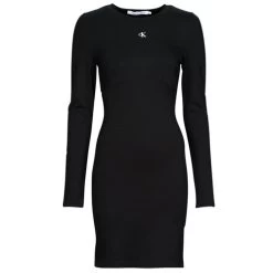 Calvin Klein Jeans - RIB MIXED MILANO LS DRESS