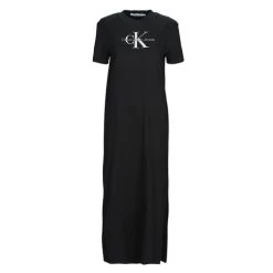Calvin Klein Jeans - MONOLOGO RIB LONG T-SHIRT DRESS