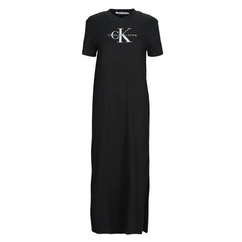Calvin Klein Jeans - MONOLOGO RIB LONG T-SHIRT DRESS