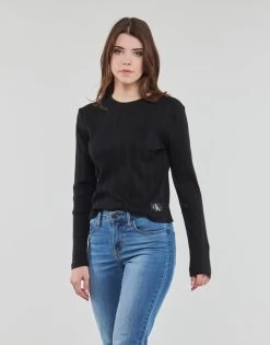 Calvin Klein Jeans - BADGE RIB BABY TEE LONG SLEEVE