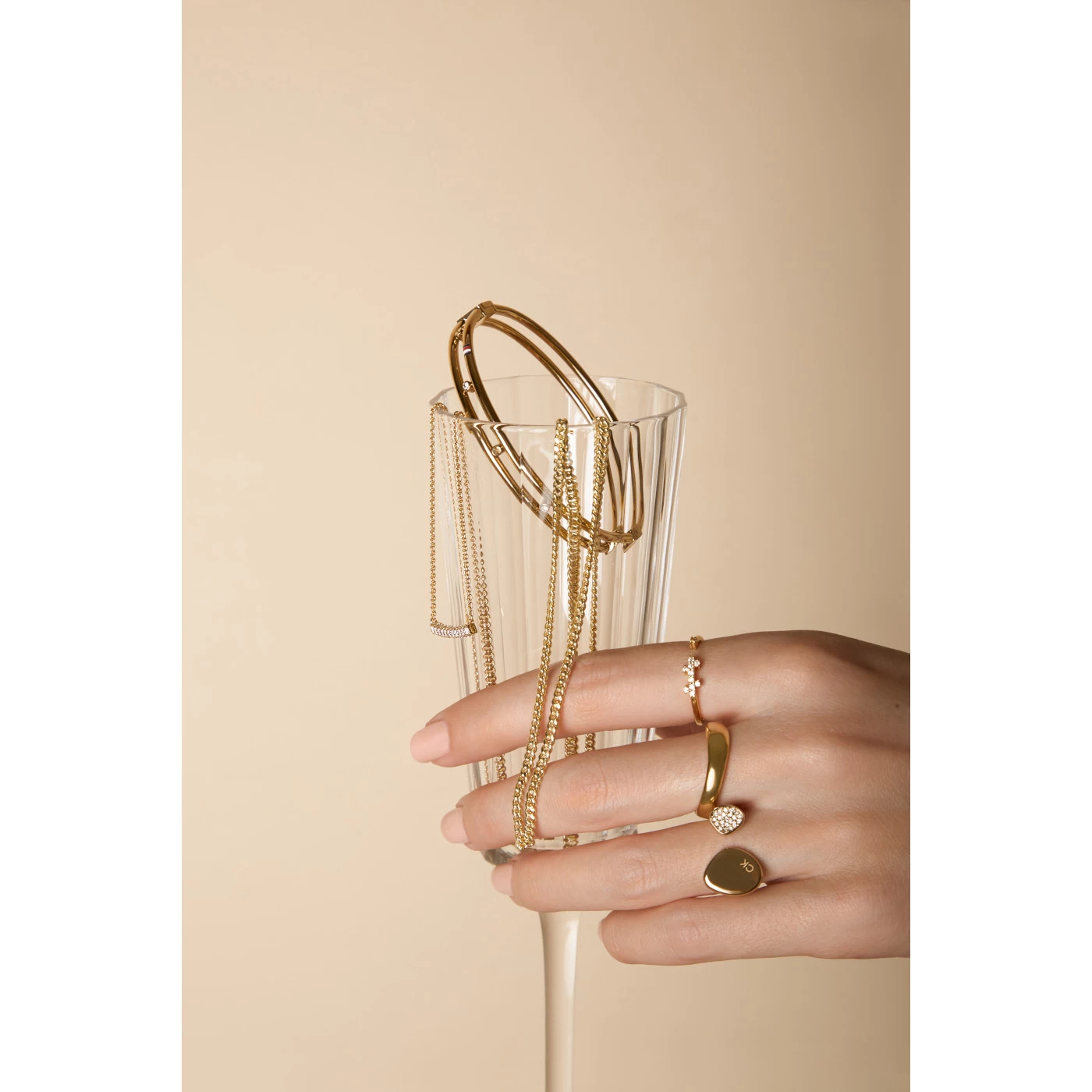 Calvin Klein Gold Coloured Ring CJ35000320 - Image 2