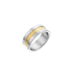 Calvin Klein Silver And Gold Coloured Ring CJ35000060