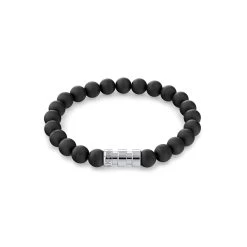 Calvin Klein Black Onyx Beads Bracelet CJ35000104 (Length: 20.00 Cm)