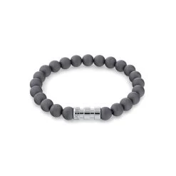 Calvin Klein Grey Hematiet Beads Bracelet CJ35000105 (Length: 20.00 Cm)