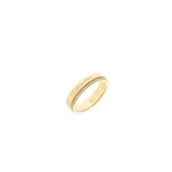 Calvin Klein Gold Coloured Ring With Crystals CJ35000201