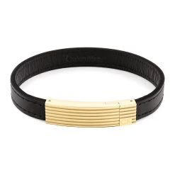 Calvin Klein Black Leather Bracelet CJ35000269