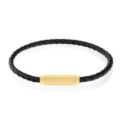 Calvin Klein Zwarte Leren Armband CJ35000423
