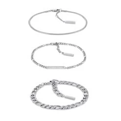 Calvin Klein Silver Coloured Bracelet Set CJ35700003